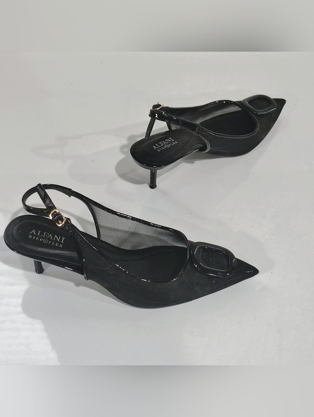 Alfani Women’s Black Pointed Slingback Heels